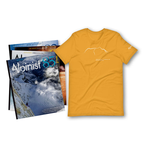 Alpinist 1-Year Subscription & Jannu, North Face T-shirt