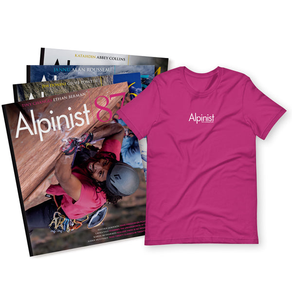 Alpinist 1-Year Subscription & Issue 87 T-shirt