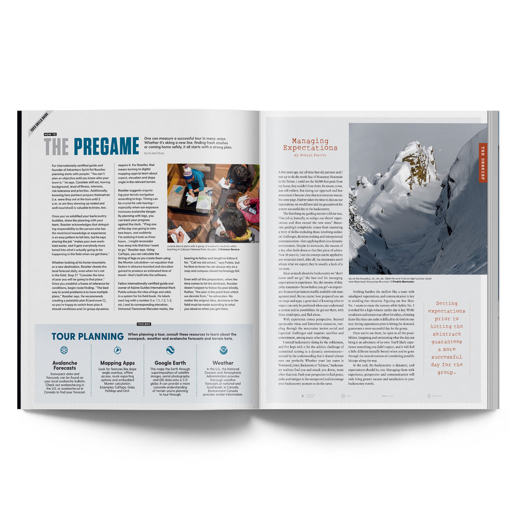Backcountry Magazine 150 The 2023 Skills Guide Height of Land