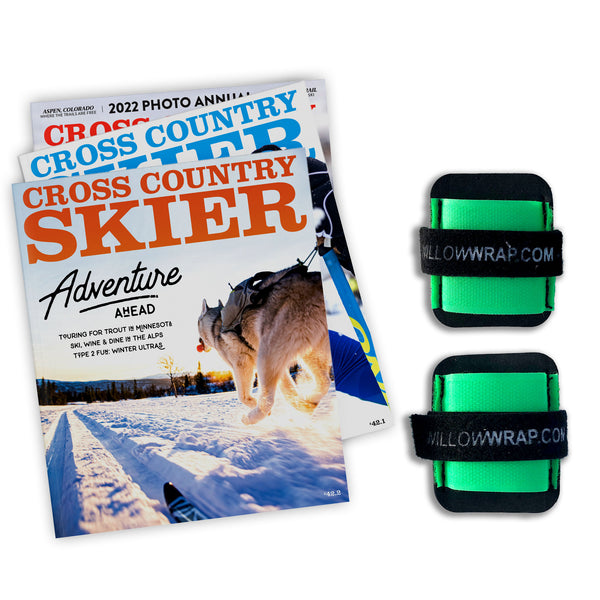 Cross Country Skier Gift Subscription & Willow Wrap Ski Tie Set